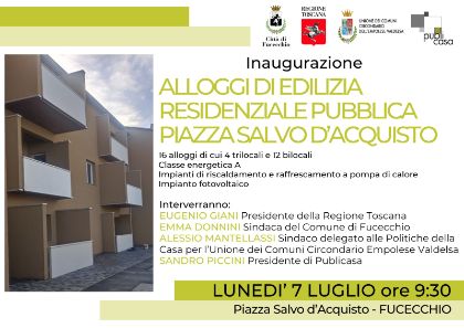 Inaugurazione alloggi di edilizia residenziale pubblica Inaugurazione alloggi di edilizia residenziale pubblica